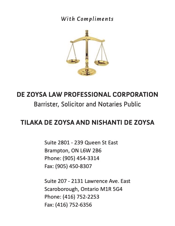 DE ZOYSA LAW PROFESSIONAL CORPORATION